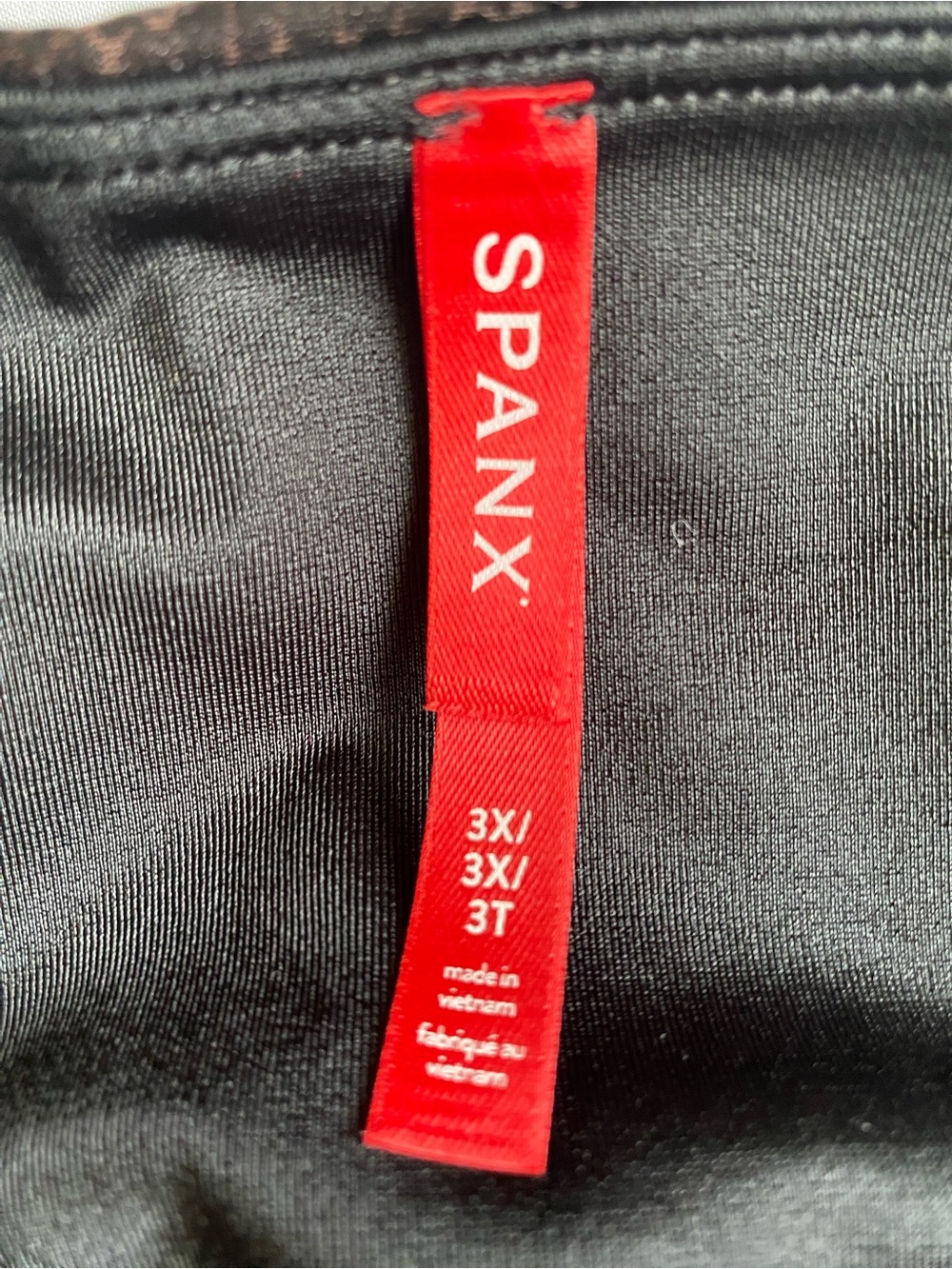 SPANX Black Shapewear with Red Size Tag